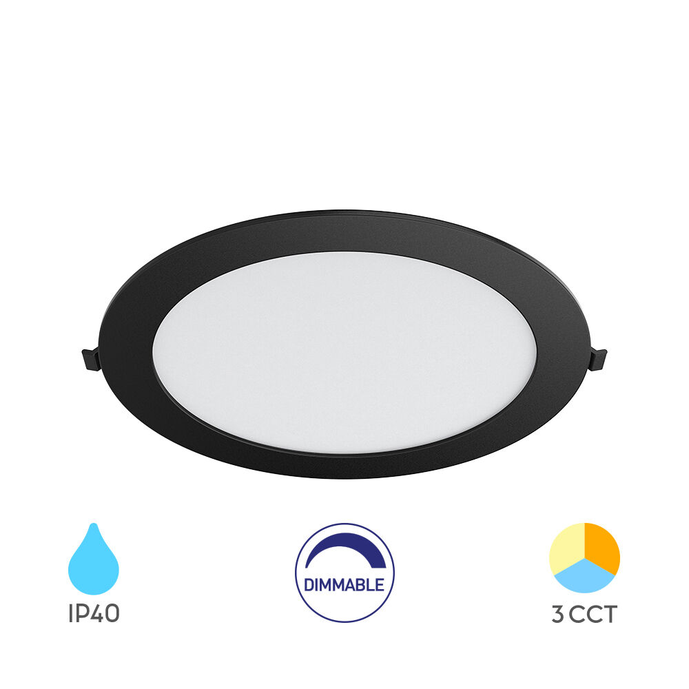 BRY-SMD-CRP-18W-RND-DIM-8INC-BLC-3IN1-LED PANEL - 1