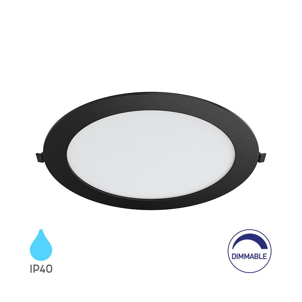 BRY-SMD-CRP-18W-RND-DIM-8INC-BLC-4000K-LED PANEL - 1