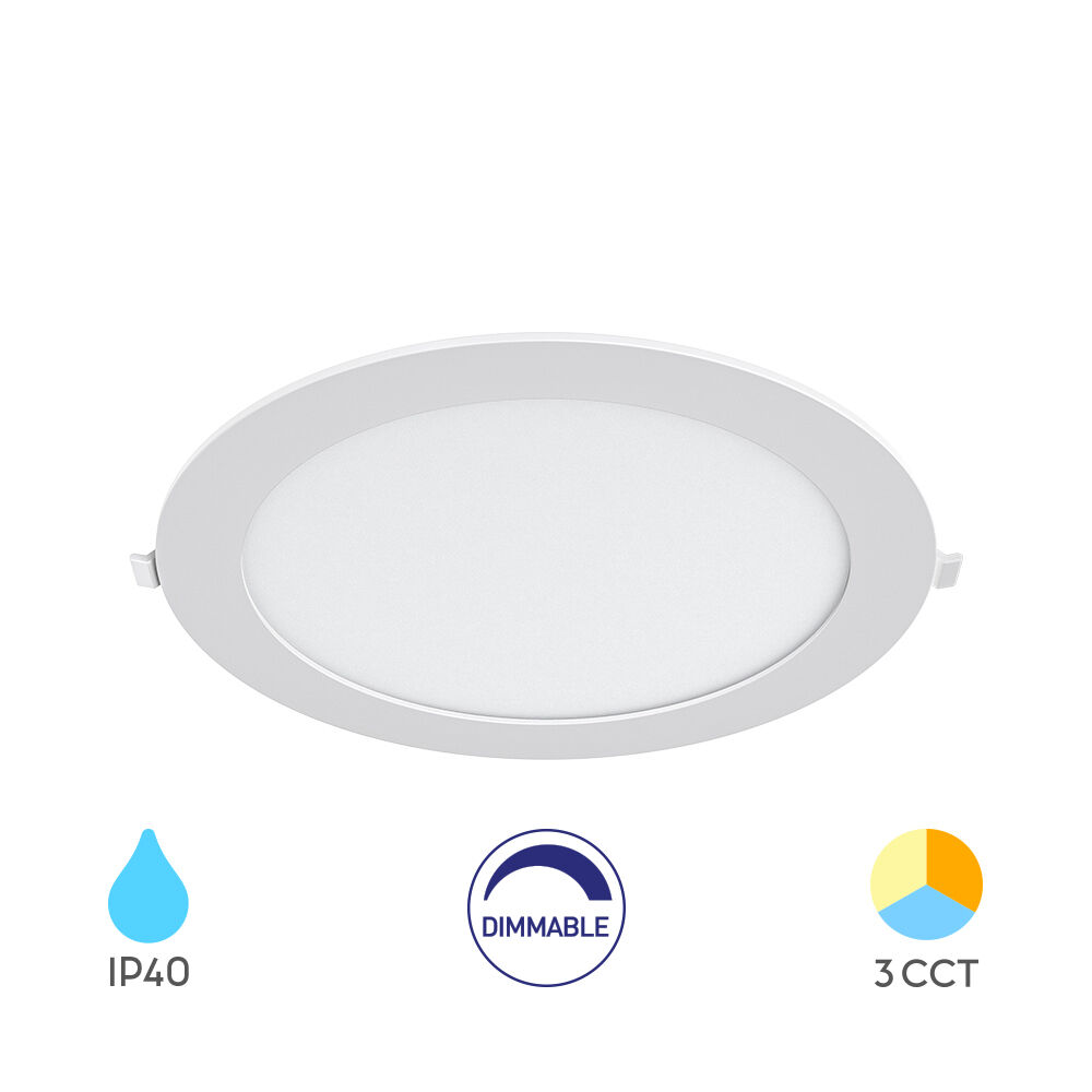 BRY-SMD-CRP-18W-RND-DIM-8INC-WHT-3IN1-LED PANEL - 1