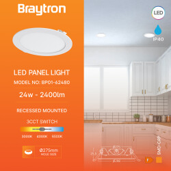 BRY-SMD-CRP-24W-RND-10INC-WHT-3IN1-LED PANEL - 3