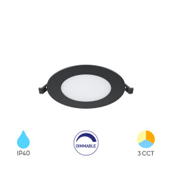 BRY-SMD-CRP-6W-RND-DIM-4INC-BLC-3IN1-LED PANEL - 1