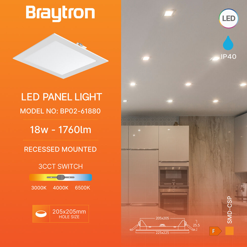 BRY-SMD-CSP-18W-SQR-8INC-WHT-3IN1-LED PANEL - 3