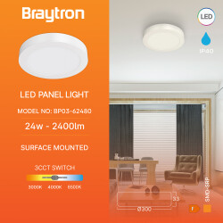 BRY-SMD-SRP-24W-RND-WHT-3IN1-LED PANEL - 3