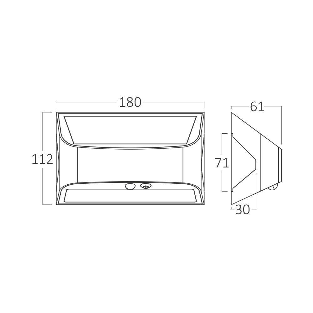 BRY-SOLARIS-W1B-WHT-6W-6500K-IP54-SOLAR WALL LIGHT - 7