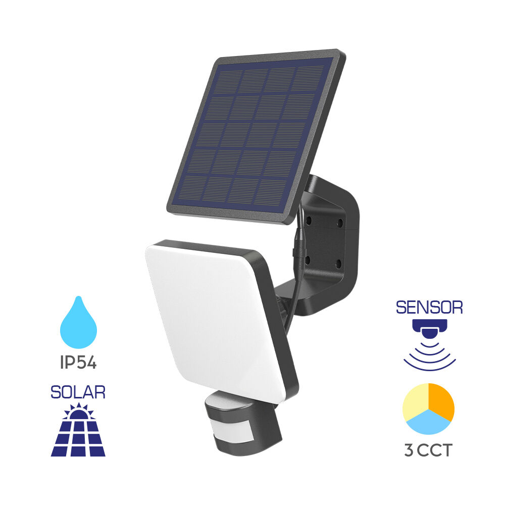 BRY-SOLARIS-W2-BLC-15W-3IN1-IP54-SOLAR WALL LIGHT - 1