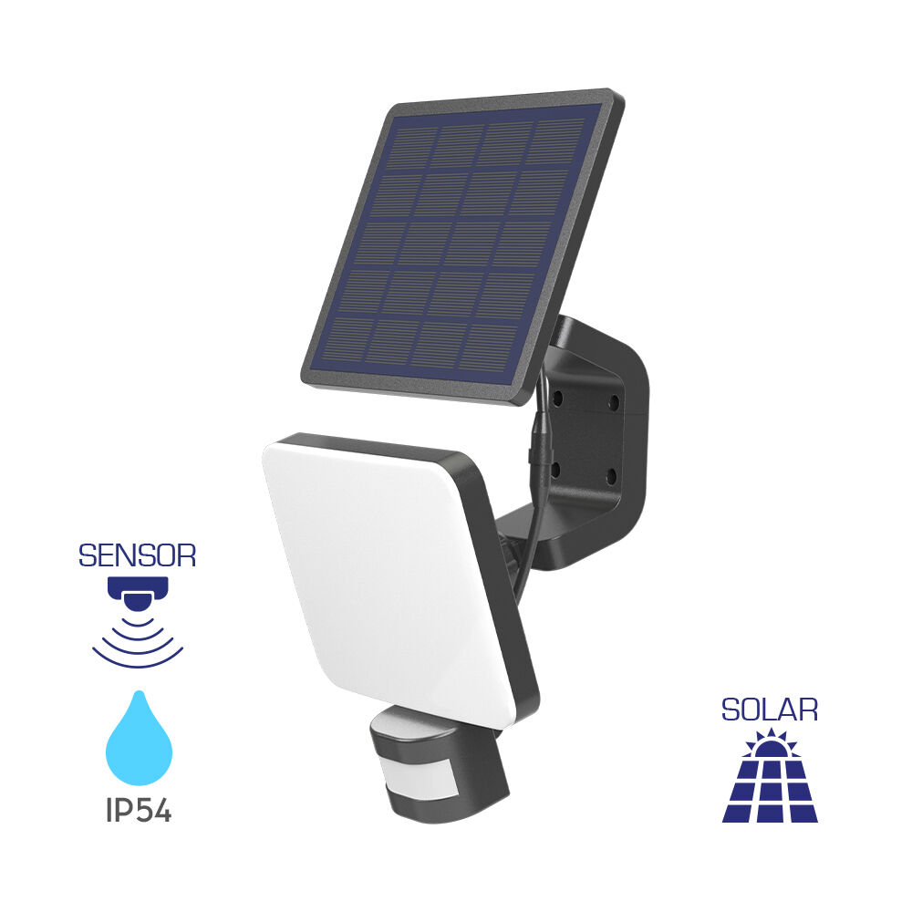 BRY-SOLARIS-W2-BLC-15W-4000K-IP54-SOLAR WALL LIGHT - 1