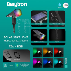 BRY-SPIKE-12W-GRY-RGB-IP65-SPIKE LIGHT - 3