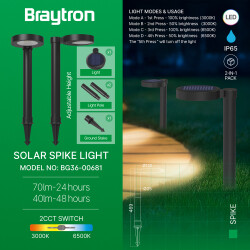 BRY-SPIKE-2A-8W-RND-BLC-2IN1-IP65-SPIKE LIGHT - 3