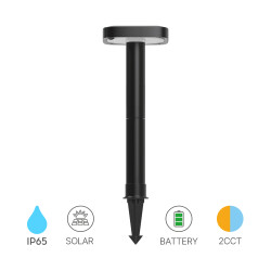 BRY-SPIKE-2B-8W-SQR-BLC-2IN1-IP65-SPIKE LIGHT - 