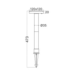 BRY-SPIKE-2B-8W-SQR-BLC-2IN1-IP65-SPIKE LIGHT - 9