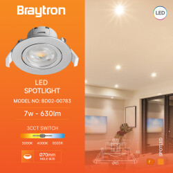 BRY-SPOTLED G3-7W-RND-SLV-3IN1-LED SPOTLIGHT - 3