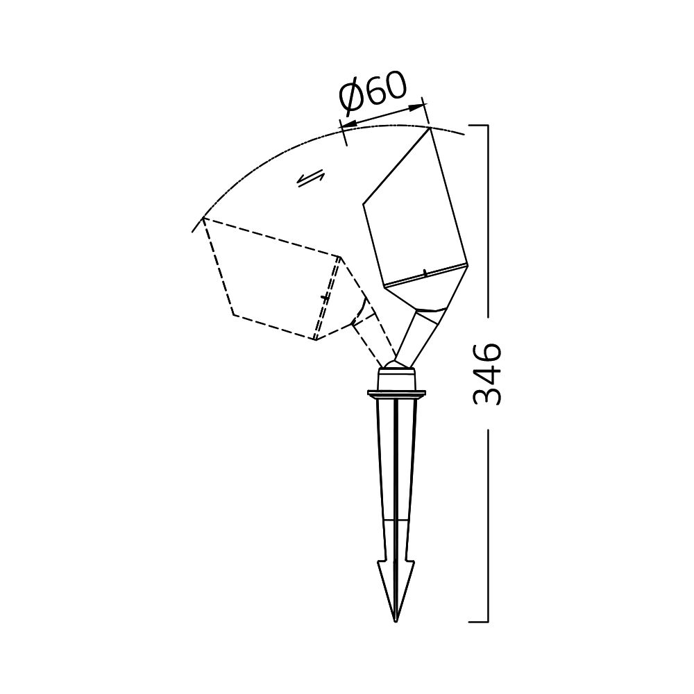 BRY-SPOTLUX-GU10-GRY-PLS-IP65-LED SPIKE LIGHT - 7