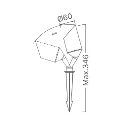 BRY-SPOTLUX-GU10-GRY-PLS-IP65-LED SPIKE LIGHT - 7