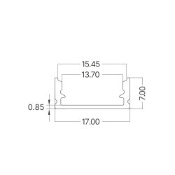 BRY-SR1707-2MT-BLC-ALUMINIUM PROFILE - 3