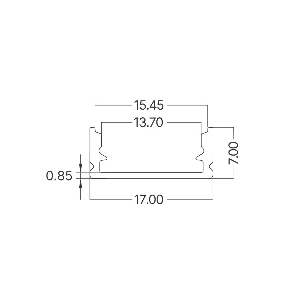 BRY-SR1707-2MT-BLC-ALUMINIUM PROFILE - 3
