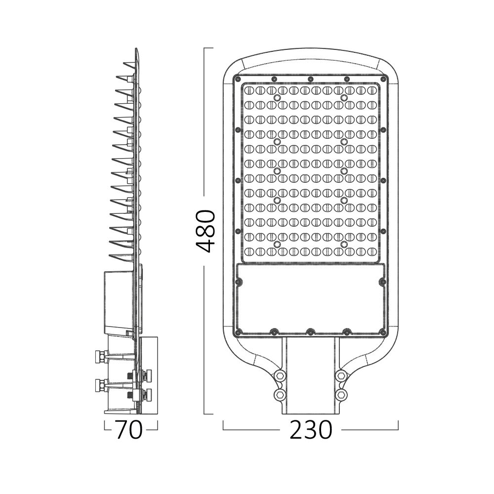 BRY-ST83-100W-GRY-4000K-IP66-LED STREET LIGHT - 5