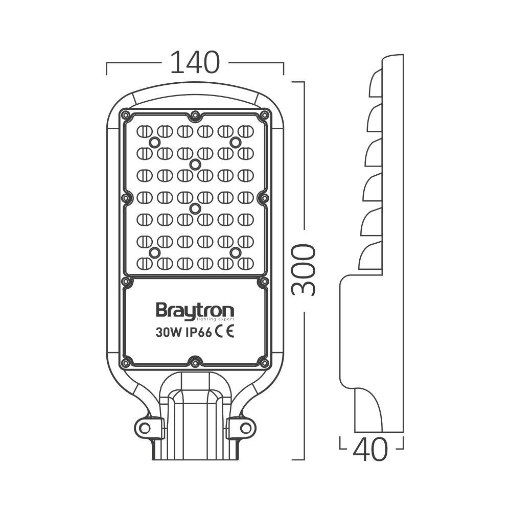 BRY-ST83-30W-GRY-6500K-IP66-LED STREET LIGHT - 6
