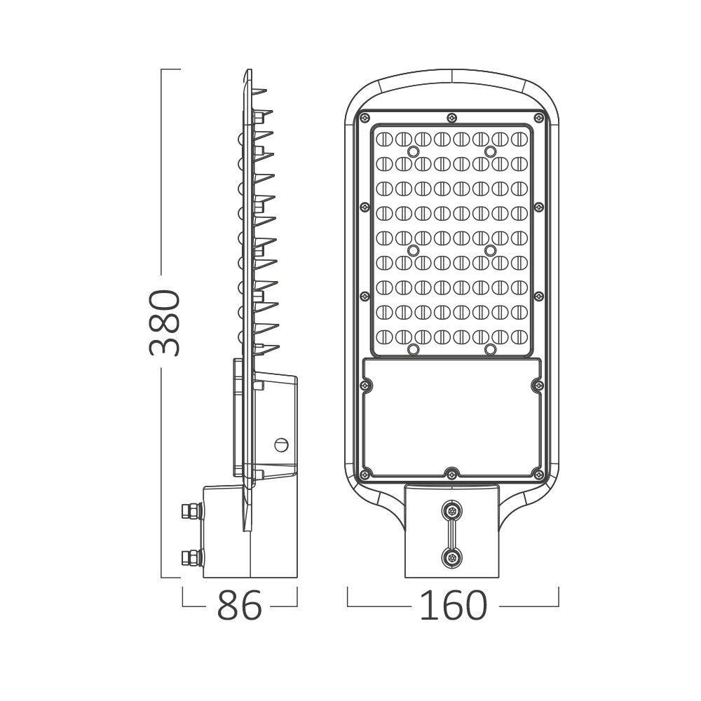 BRY-ST83-50W-GRY-4000K-IP66-LED STREET LIGHT - 5