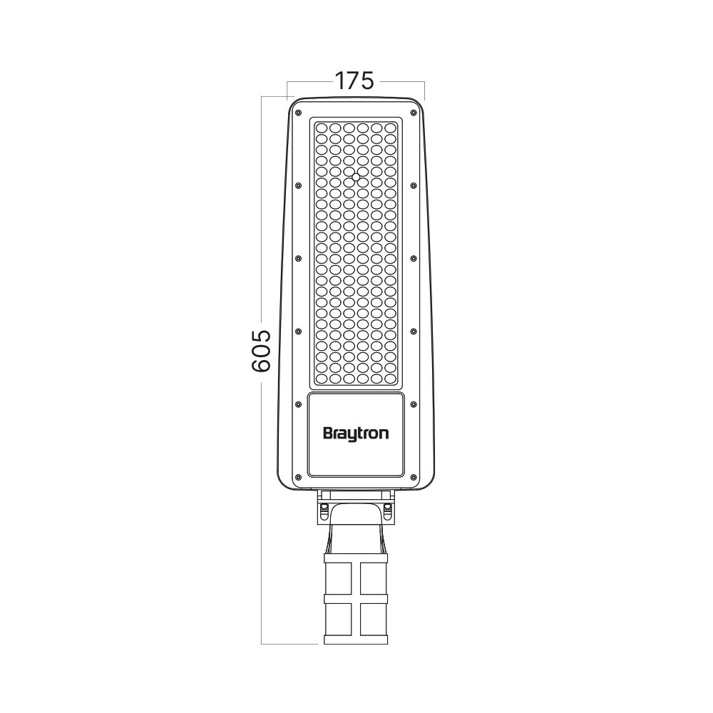 BRY-ST88-100W-GRY-6500K-IP66-LED STREET LIGHT - 4