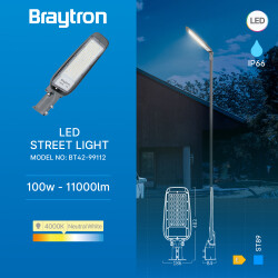 BRY-ST89-100W-GRY-4000K-IP66-LED STREET LIGHT - 3