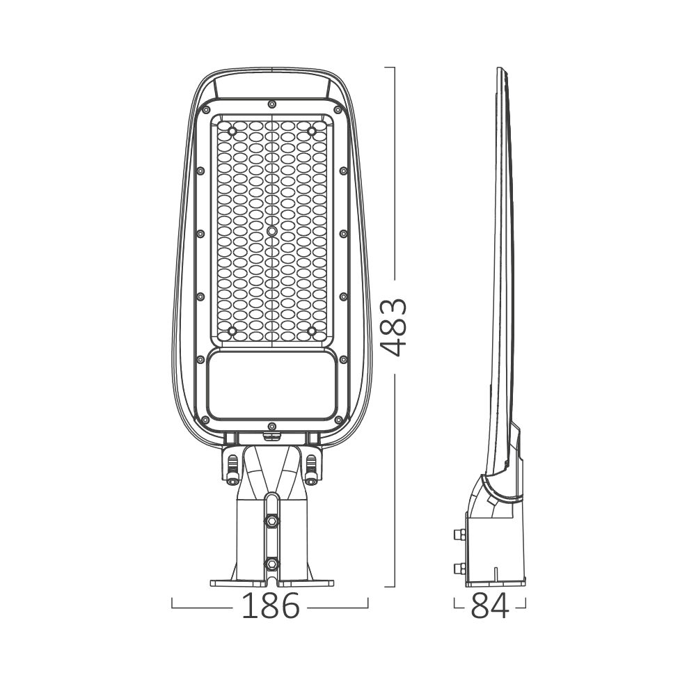BRY-ST89-100W-GRY-4000K-IP66-LED STREET LIGHT - 7
