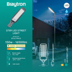 BRY-ST89-150W-GRY-4000K-IP66-LED STREET LIGHT - 3