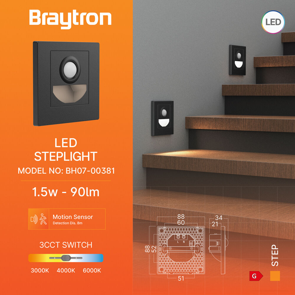 BRY-STEP-BS-SNS-1,5W-3IN1-BLC-STEPLIGHT - 3