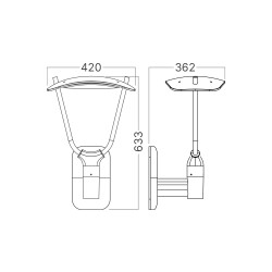 BRY-TIRANA-WALL LIGHT-45W-3IN1-D.GRY-IP65-LED BOLLARD - 5
