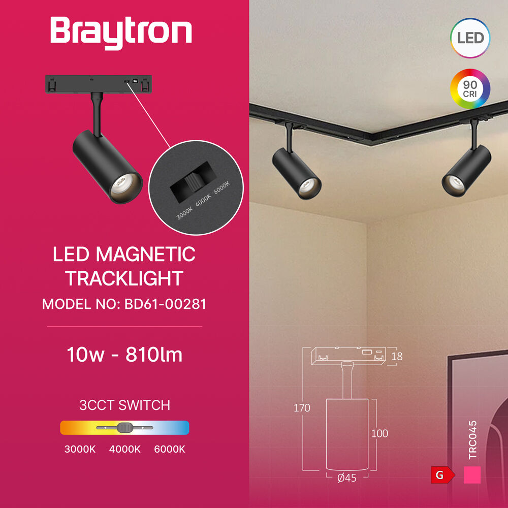 BRY-TRC045-10W-48VDC-3IN1-BLC-MAG. TRACK - 3