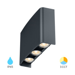 BRY-VECTOR-B-WL-GRY-6x1W-3IN1-IP65-WALL LIGHT - 1