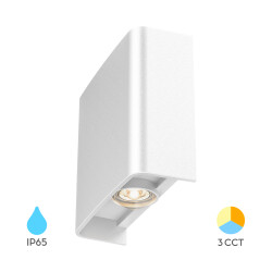 BRY-VECTOR-B-WL-WHT-2x1W-3IN1-IP65-WALL LIGHT - 1
