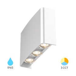 BRY-VECTOR-B-WL-WHT-6x1W-3IN1-IP65-WALL LIGHT - 1