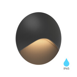 BRY-VEKSUS-RND-BLC-3W-3000K-IP65-STEP LIGHT - 