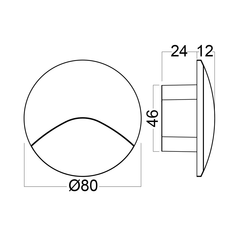 BRY-VEKSUS-RND-BLC-3W-3000K-IP65-STEP LIGHT - 8