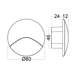 BRY-VEKSUS-RND-WHT-3W-3000K-IP65-STEP LIGHT - 8
