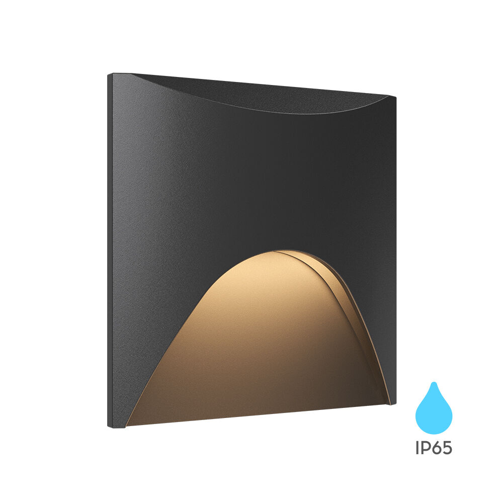 BRY-VEKSUS-SQR-BLC-3W-3000K-IP65-STEPLIGHT - 1