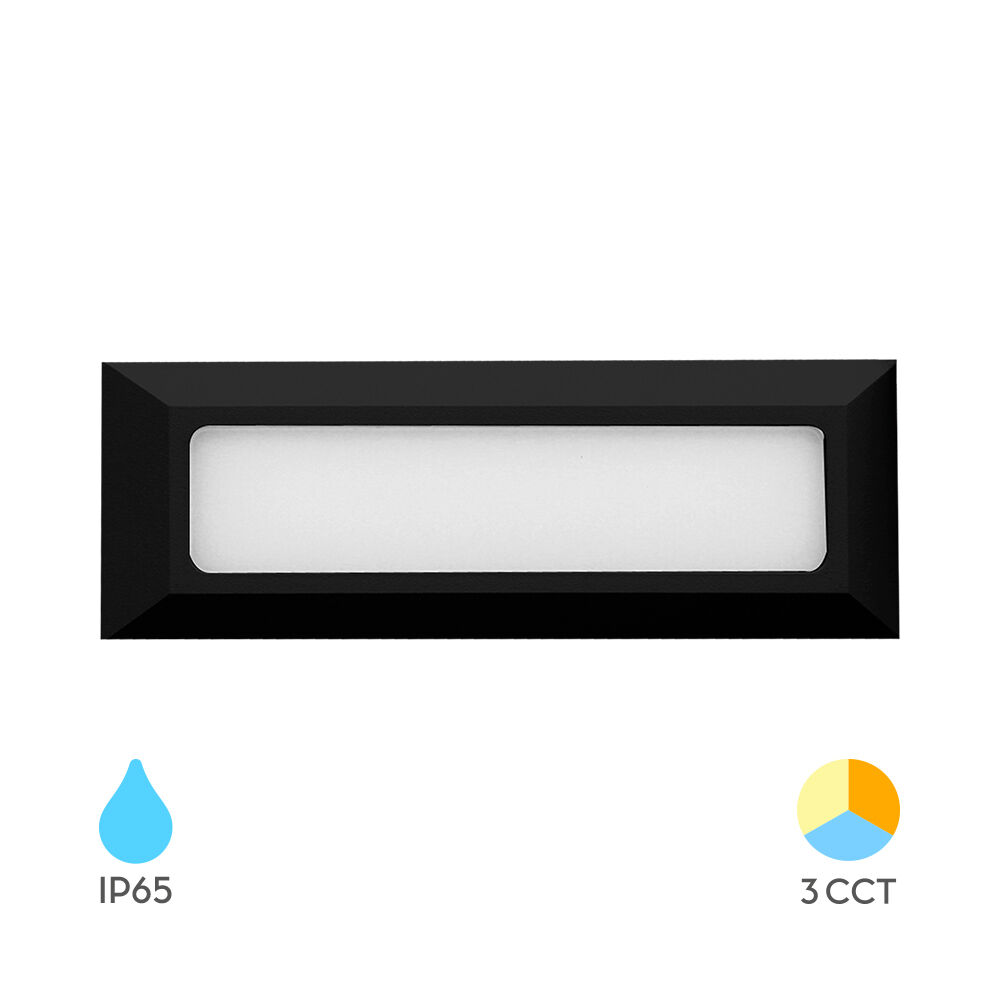 BRY-VEKTA-B-RCT-BLC-3W-3IN1-IP65-WALL LIGHT - 1