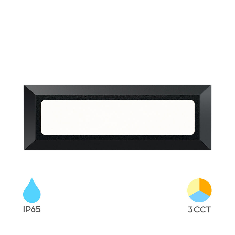 BRY-VEKTA-B-RCT-BLC-3W-3IN1-IP65-WALL LIGHT - 1