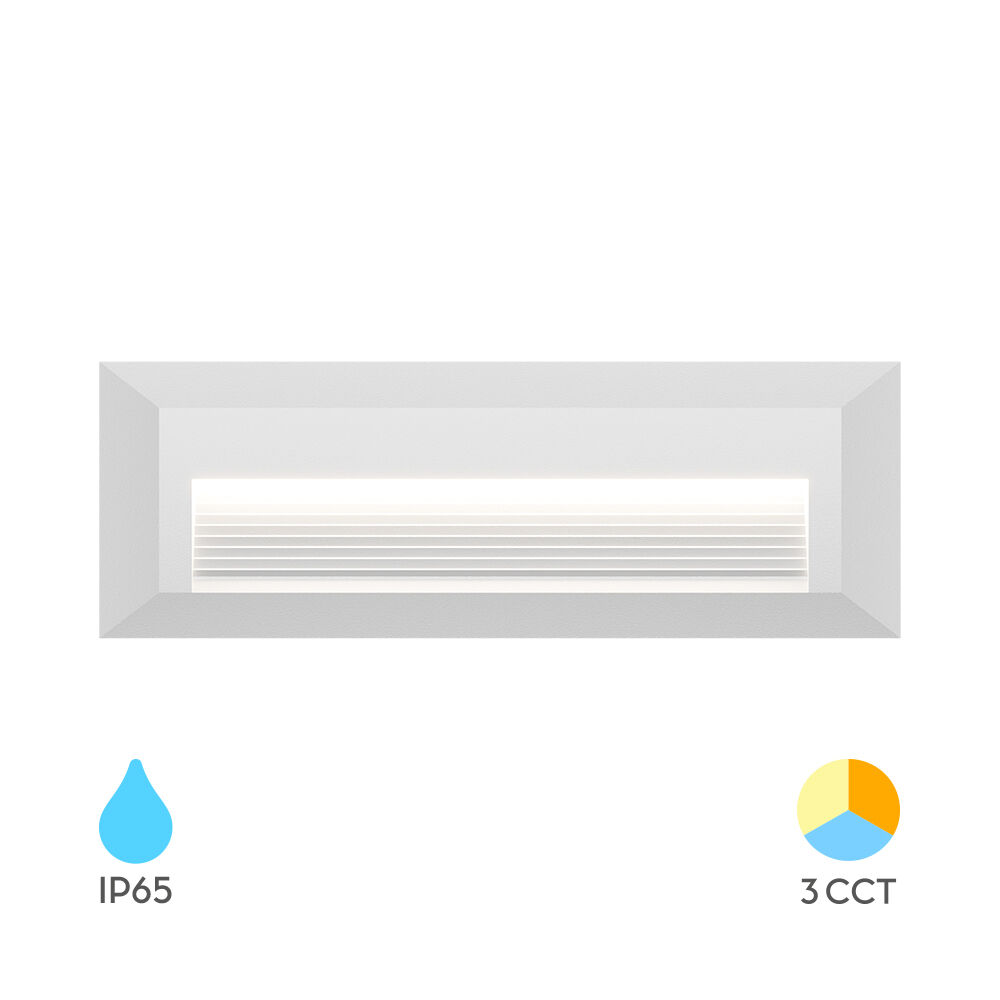 BRY-VEKTA-B-RCT-WHT-3W-3IN1-IP65-WALL LIGHT - 1