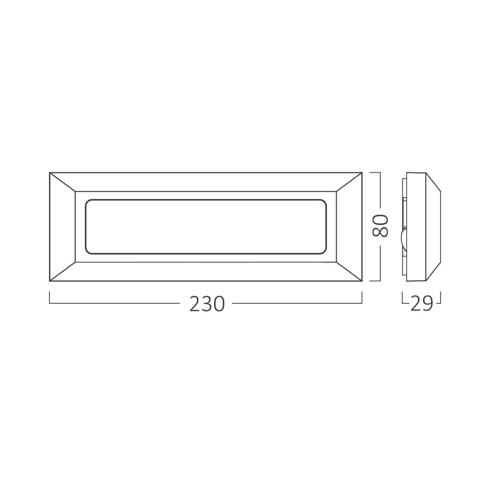 BRY-VEKTA-B-RCT-GRY-3W-3IN1-IP65-WALL LIGHT - 6