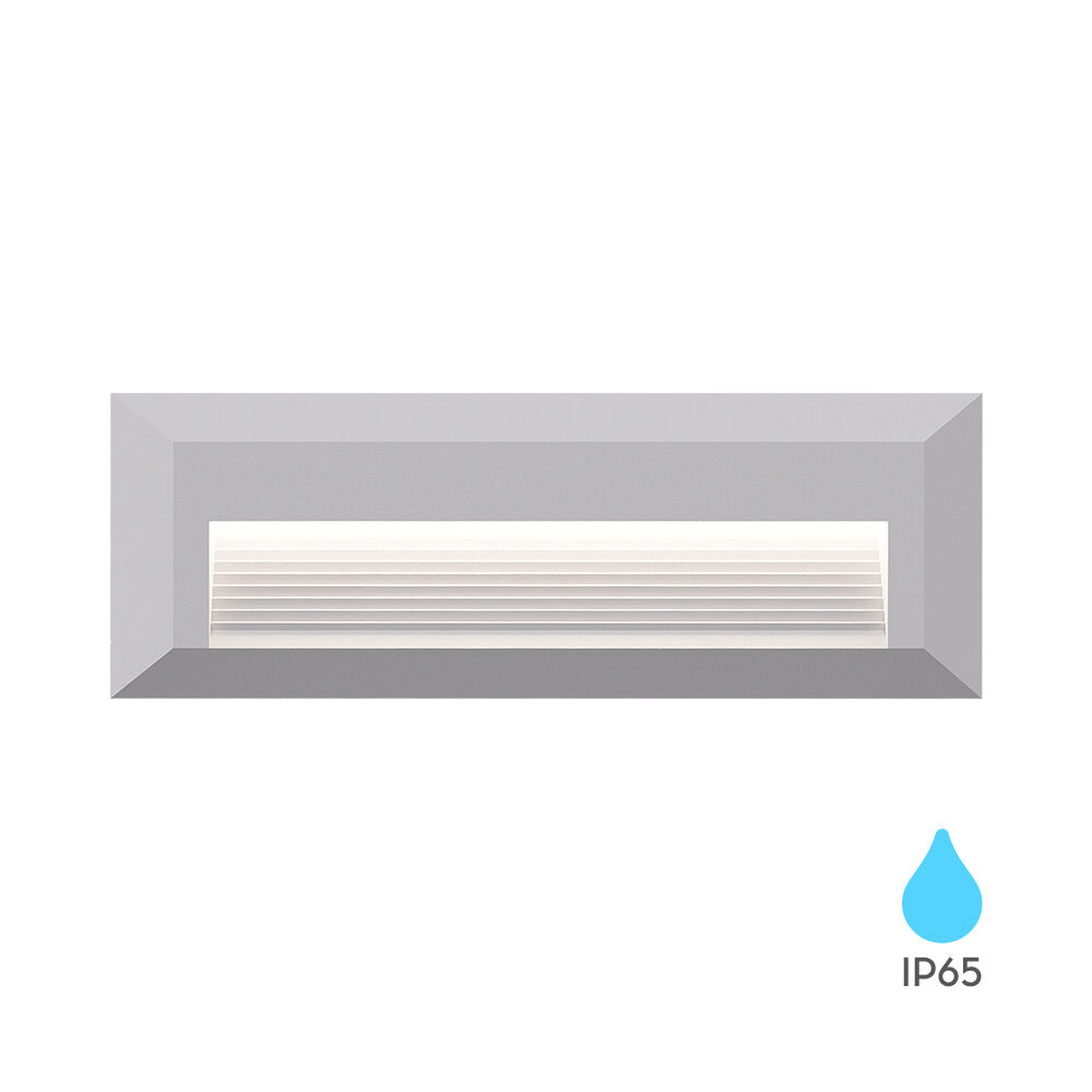 BRY-VEKTA-B-RCT-WHT-3W-3000K-IP65-WALL LIGHT - 1