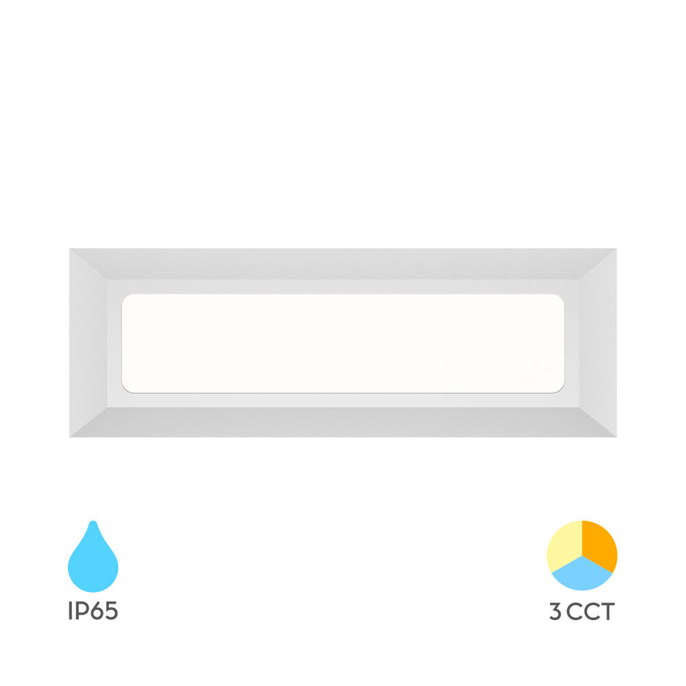 BRY-VEKTA-B-RCT-WHT-3W-3IN1-IP65-WALL LIGHT - 1