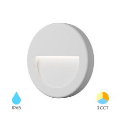 BRY-VEKTA-B-RND-WHT-3W-3IN1-IP65-WALL LIGHT - 1