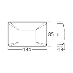 BRY-VEKTA-B-SQR-BLC-3W-3IN1-IP65-WALL LIGHT - 8