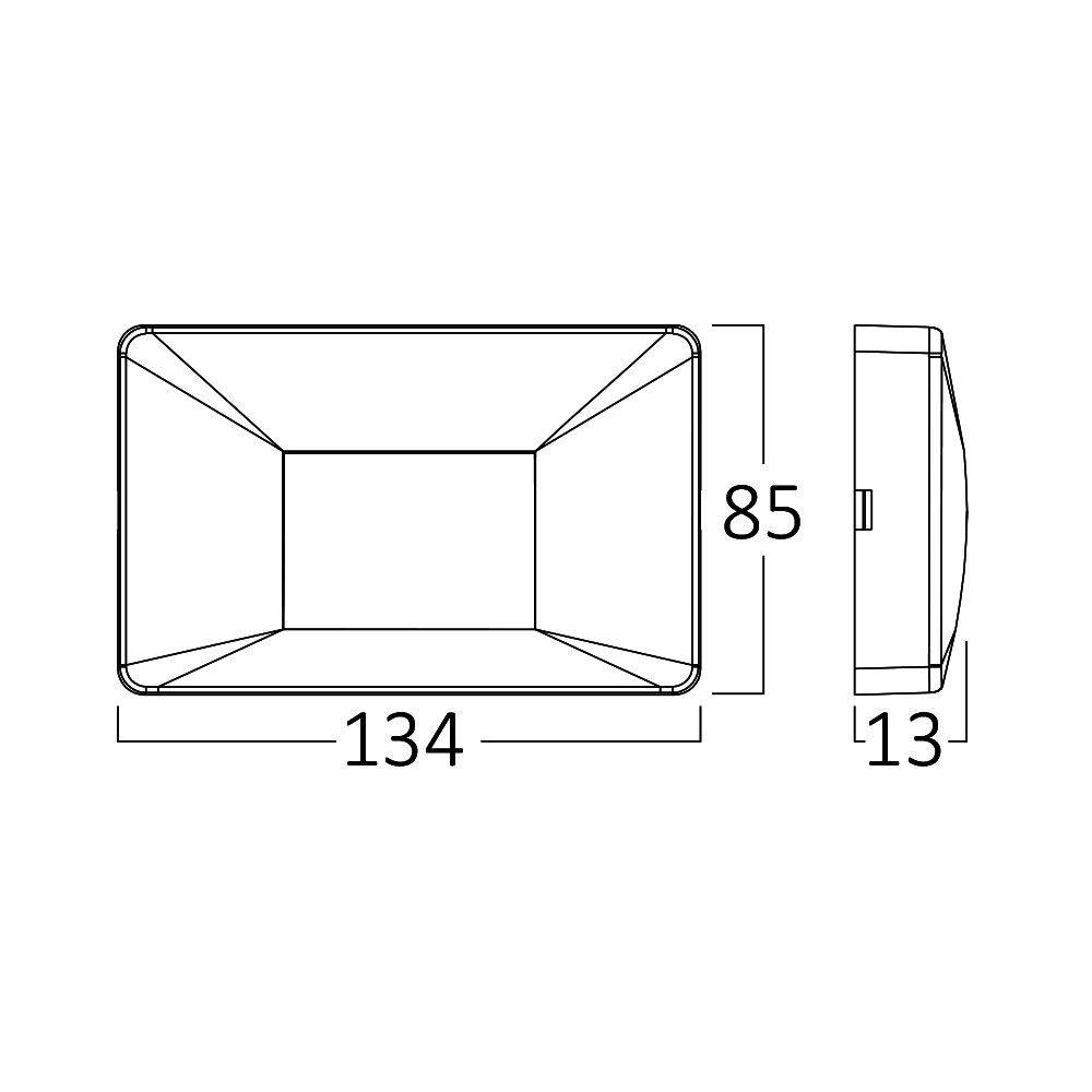 BRY-VEKTA-B-SQR-BLC-3W-3IN1-IP65-WALL LIGHT - 8