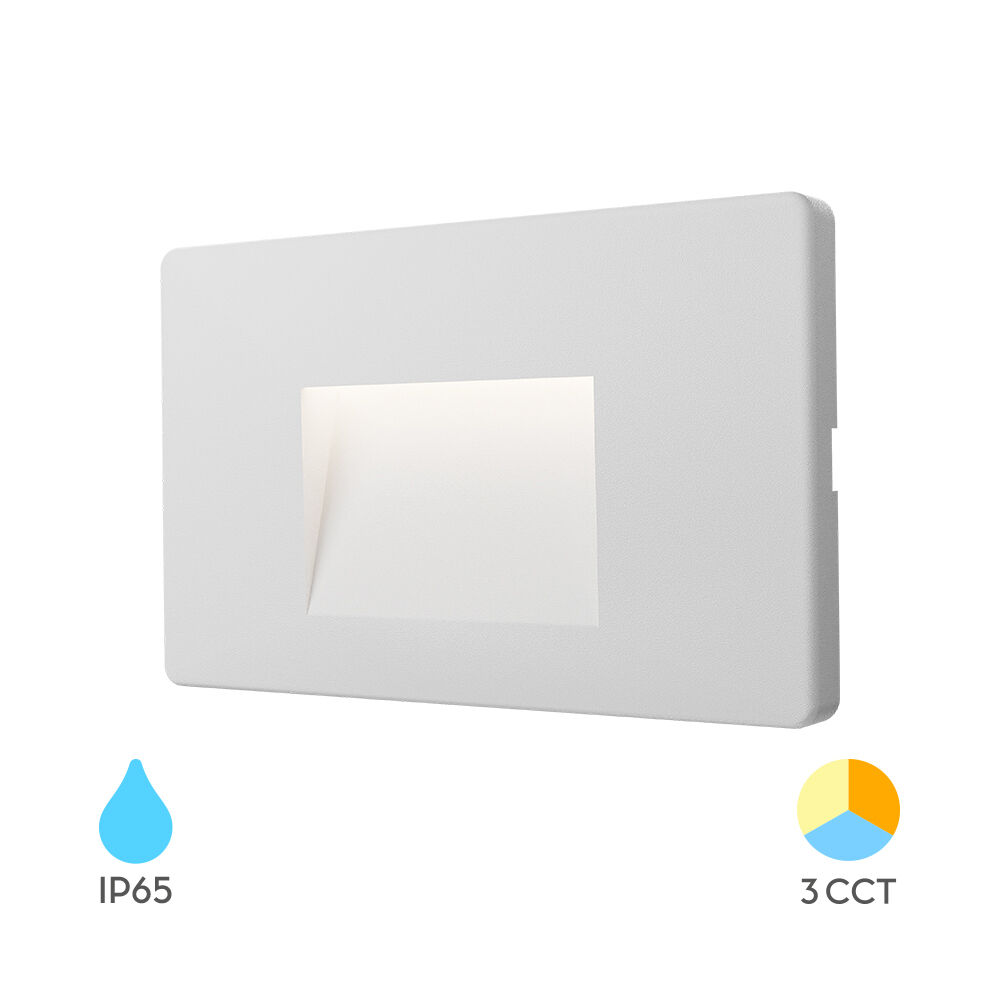 BRY-VEKTA-B-SQR-WHT-3W-3IN1-IP65-WALL LIGHT - 1