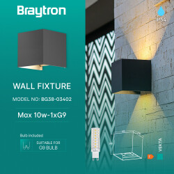 BRY-VEKTA-B-WL.2-GRY-1xG9-IP54-WALL LIGHT - 3