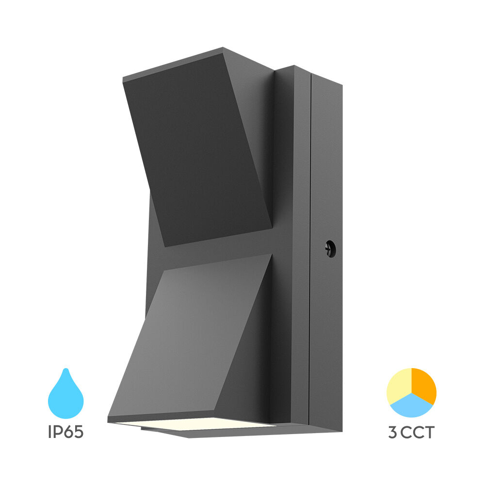 BRY-VEKTA-C-WL.2-GRY-2x6W-3IN1-IP65-WALL LIGHT - 1