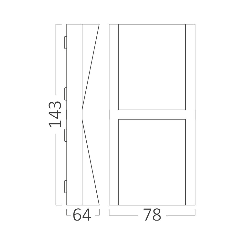 BRY-VEKTA-C-WL.2-GRY-2x6W-3IN1-IP65-WALL LIGHT - 6