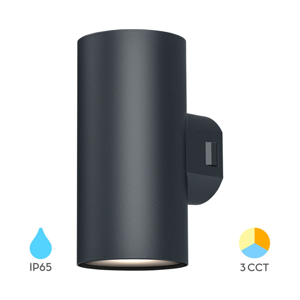 BRY-VEKTA-D-WL.2-GRY-2x9W-3IN1-IP65-WALL LIGHT - 1